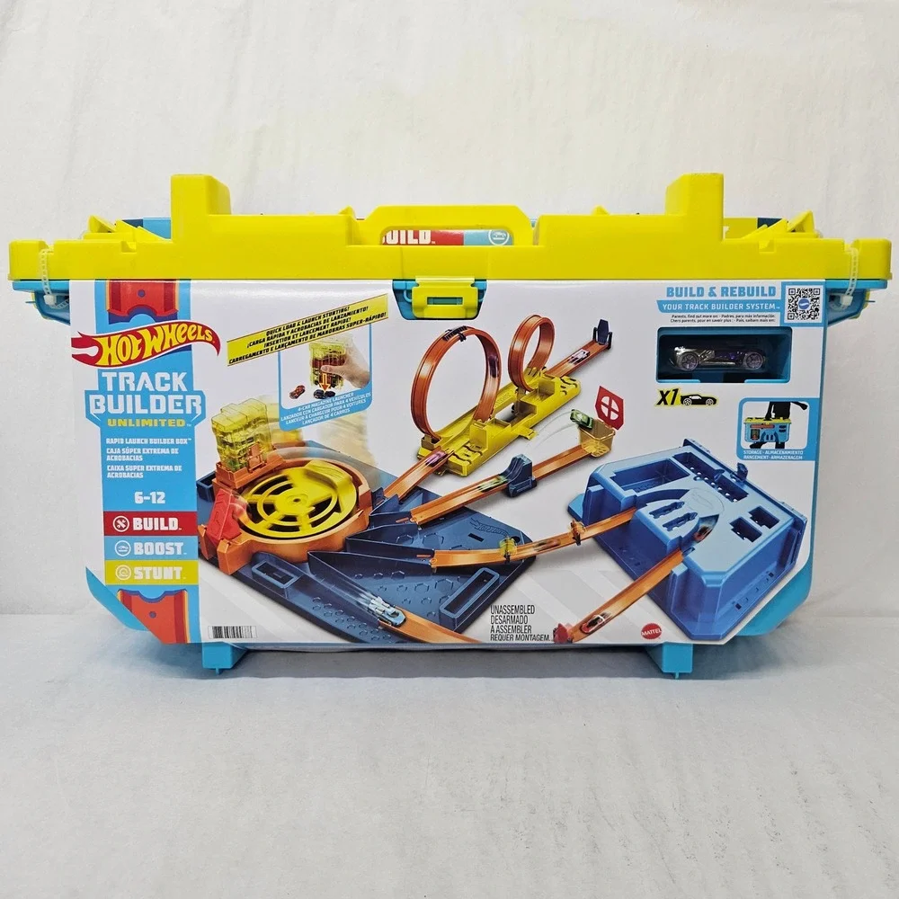 Hot Wheels Track Builder Unlimited Rapid Launch Builder GVG11 New Cut Outer‎ Box